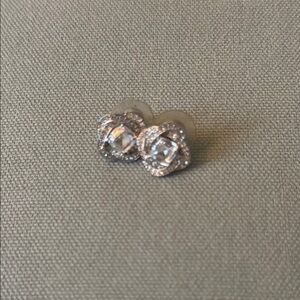 Elegant Silver CZ Earrings